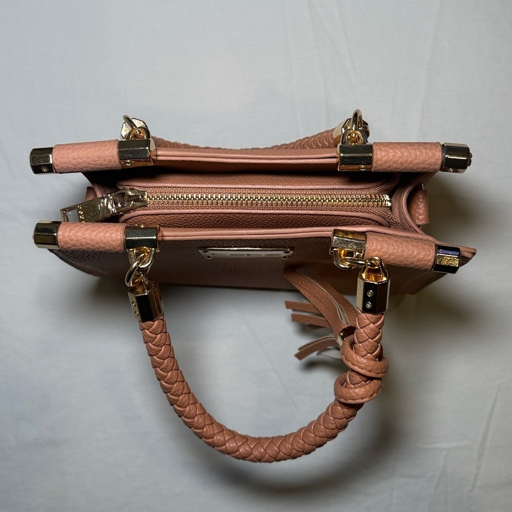 Bebe Los Angeles Dusty Rose Natalie Satchel HandBag Small EUC - Picture 4 of 16